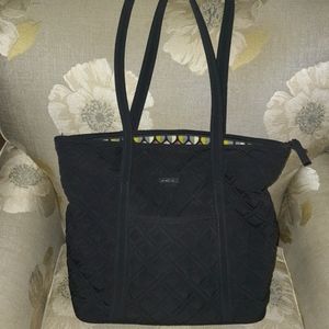 Vera Bradley black quilted tote